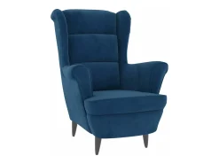 Poltrona| Poltrona de descanso com banco veludo PT276849 Azul
