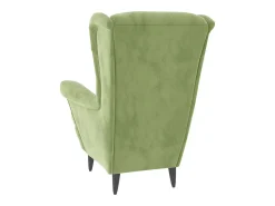 Poltrona|vidaxl Poltrona de descanso com banco veludo -claro Verde
