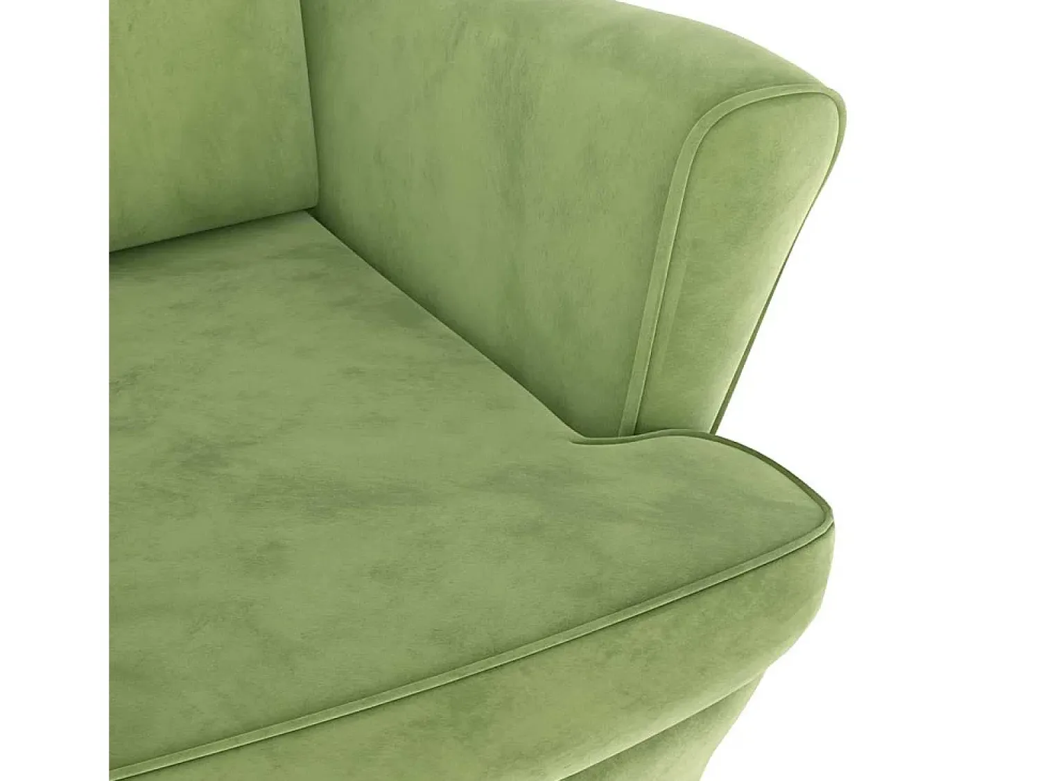 Poltrona|vidaxl Poltrona de descanso com banco veludo -claro Verde