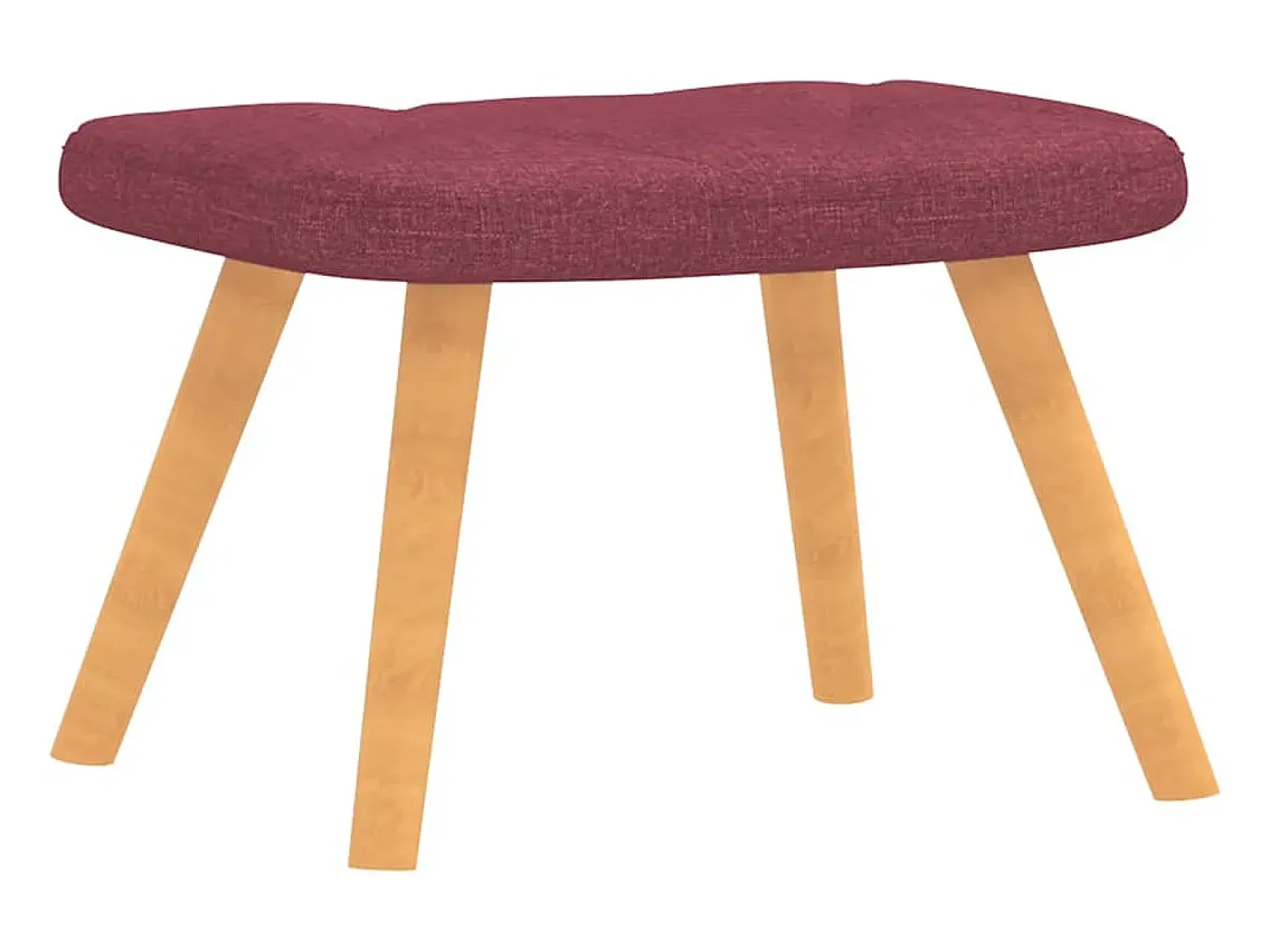 Poltrona|vidaxl Poltrona de descanso com banco tecido tinto Vermelho