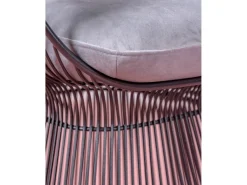 Nest Dream Poltrona de design estofada em veludo e estrutura em aço - Albert - Cinza^ Poltrona