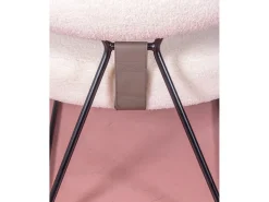 Online Nest Dream Poltrona de design estofada em bouclé e base em aço - Oxford - Branco