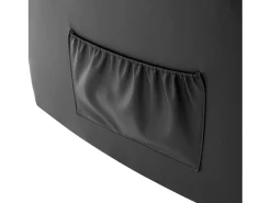 Best Hauss Spole Poltrona de destaque em pele PU preta - Com bolsos laterais e pedais. Preto