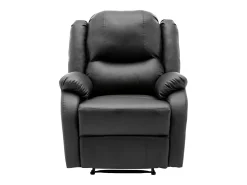 Best Hauss Spole Poltrona de destaque em pele PU preta - Com bolsos laterais e pedais. Preto