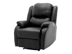 Best Hauss Spole Poltrona de destaque em pele PU preta - Com bolsos laterais e pedais. Preto
