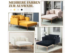 Poltrona| Poltrona de estilo moderno com encosto ajustável, reclinável, sofá dobrável (com estrutura de ferro). Preto