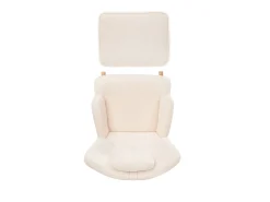 Poltrona| Poltrona de leitura com apoio para os pés e encosto ajustável, com bolso lateral para sala de estar, branca Branco