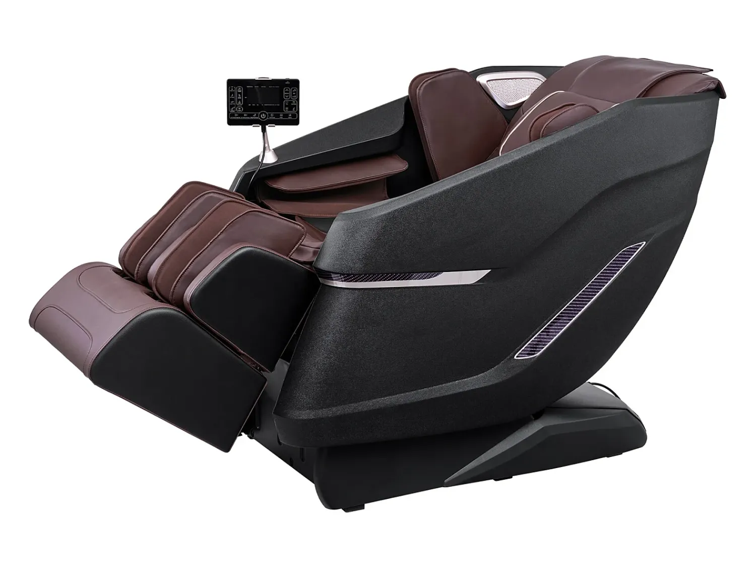 Poltrona* Poltrona de Massagem SucceBuy 3D Shiatsu SL Rail Zero Gravity, 10-18 Modos, Aquecimento, Alto-falante Bluetooth, 160 kg Castanho