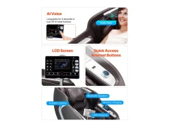 Poltrona de Massagem SucceBuy com Calha SL, Poltrona de Relaxamento e Massagem Reclinável 4D, Zero Gravity, Modo de Alongamento para Ioga, com Voz de IA^ Poltrona