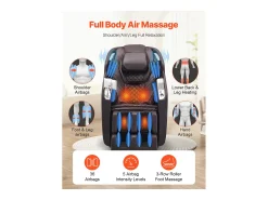 Poltrona de Massagem SucceBuy com Calha SL, Poltrona de Relaxamento e Massagem Reclinável 4D, Zero Gravity, Modo de Alongamento para Ioga, com Voz de IA^ Poltrona