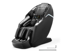 Poltrona* Poltrona de Massagem SucceBuy com Calha SL, Poltrona de Relaxamento e Massagem Reclinável 3D/4D, Zero Gravity, Modo de Alongamento para Ioga, com Voz de IA Preto