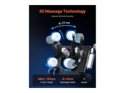 Poltrona* Poltrona de Massagem SucceBuy com Calha SL, Poltrona de Relaxamento e Massagem Reclinável 3D, Zero Gravity, 18 Modos Automáticos, Aquecimento, com Pedal Retrátil Multicor