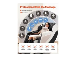 Poltrona* Poltrona de Massagem SucceBuy com Calha SL, Poltrona de Relaxamento e Massagem Reclinável 3D, Zero Gravity, 18 Modos Automáticos, Aquecimento, com Pedal Retrátil Multicor