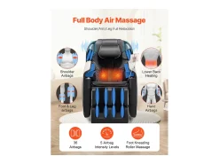 Poltrona* Poltrona de Massagem SucceBuy com Calha SL, Poltrona de Relaxamento e Massagem Reclinável 3D, Zero Gravity, 18 Modos Automáticos, Aquecimento, com Pedal Retrátil Multicor