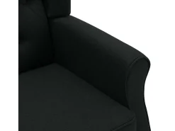 Sale vidaxl Poltrona de massagens com apoio de pés tecido Preto