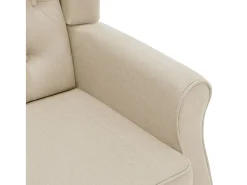 Poltrona*vidaxl Poltrona de massagens com apoio de pés tecido cor Creme