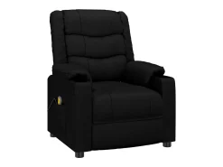 Discount vidaxl Poltrona de massagens couro artificial Preto