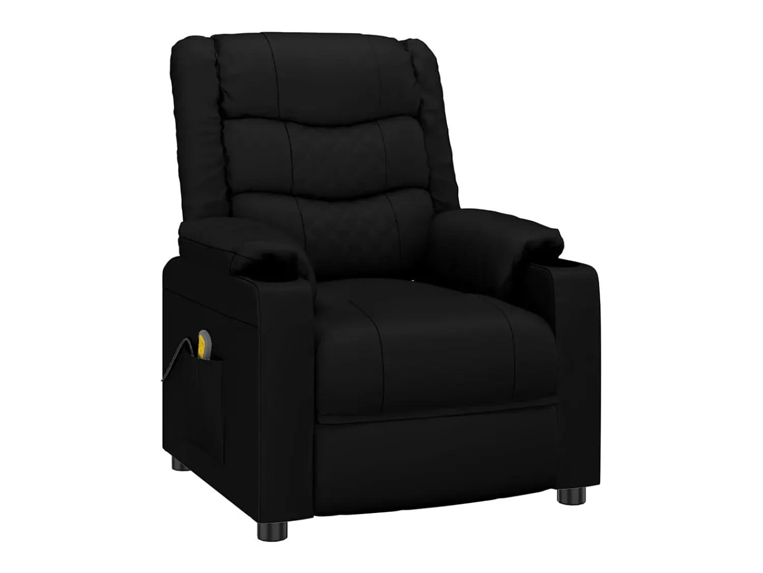 Discount vidaxl Poltrona de massagens couro artificial Preto