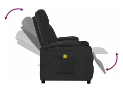 vidaxl Poltrona de massagens couro artificial Preto