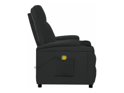vidaxl Poltrona de massagens couro artificial Preto