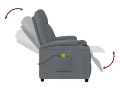 vidaxl Poltrona de massagens couro artificial antracite^ Poltrona