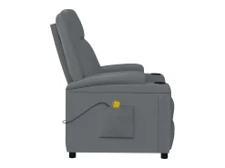 vidaxl Poltrona de massagens couro artificial antracite^ Poltrona