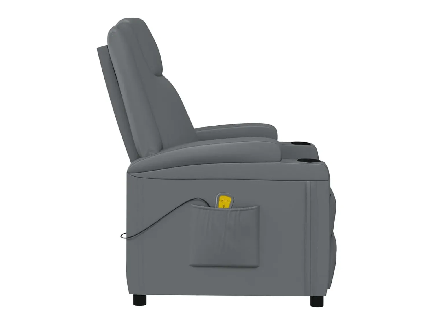 vidaxl Poltrona de massagens couro artificial antracite^ Poltrona