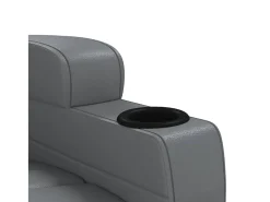 vidaxl Poltrona de massagens couro artificial antracite^ Poltrona