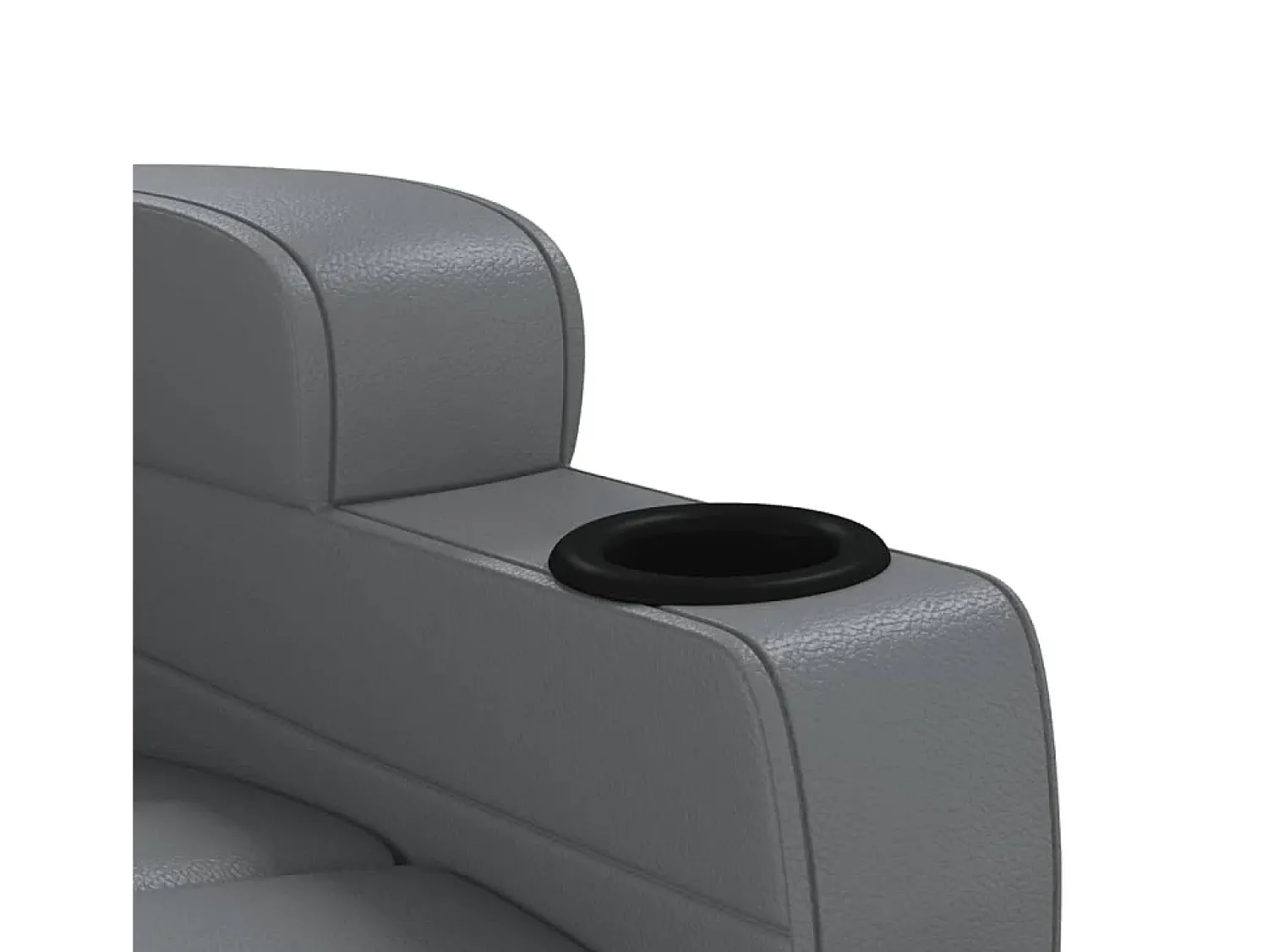 vidaxl Poltrona de massagens couro artificial antracite^ Poltrona