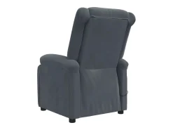 vidaxl Poltrona de massagens elétrica veludo cinza-escuro^ Poltrona
