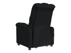 Clearance vidaxl Poltrona de massagens elétrica tecido Preto