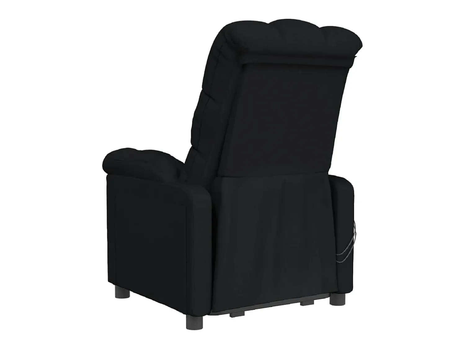 Clearance vidaxl Poltrona de massagens elétrica tecido Preto