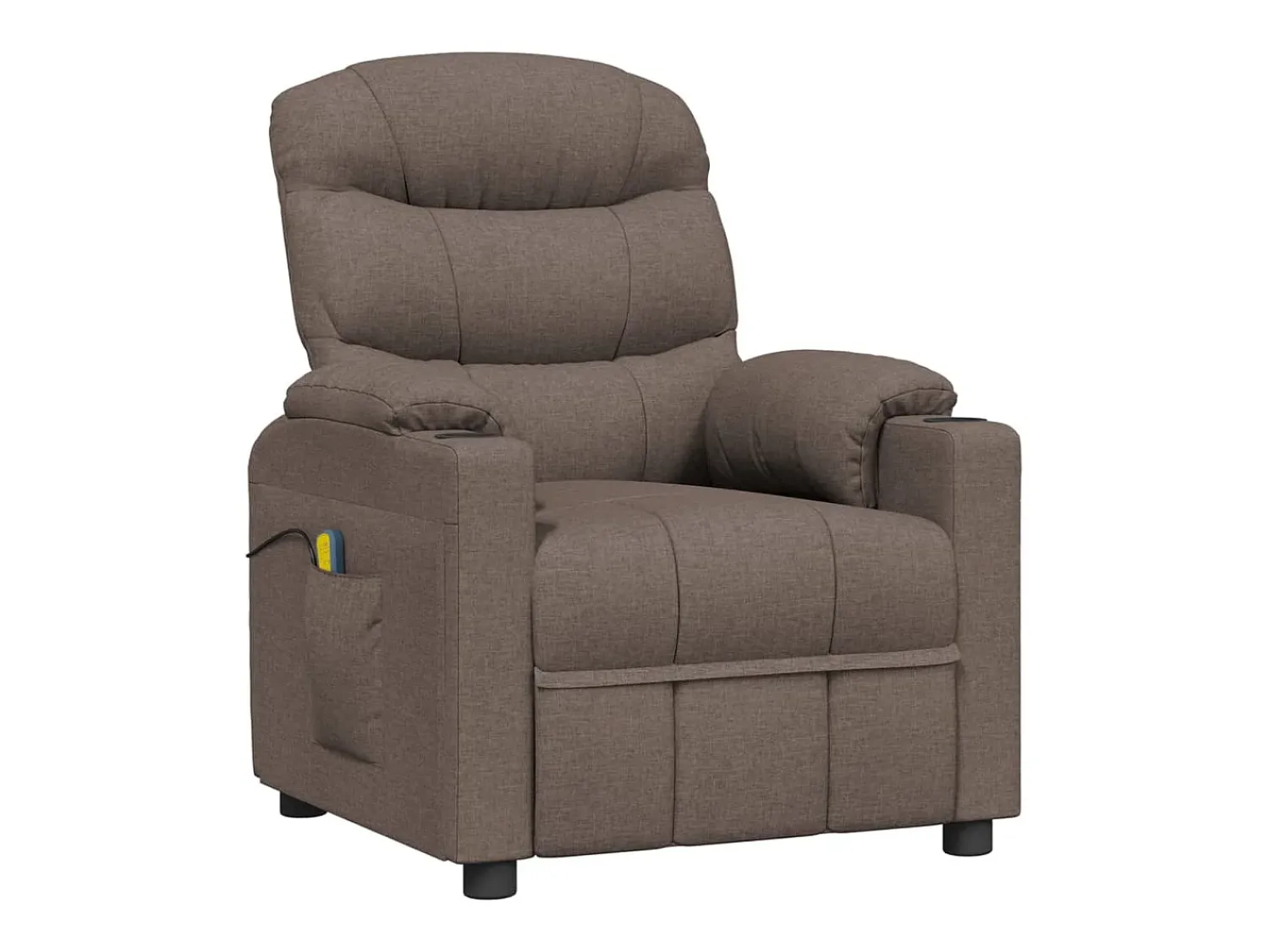 vidaxl Poltrona de massagens elétrica reclinável tecido cinza-acast.^ Poltrona