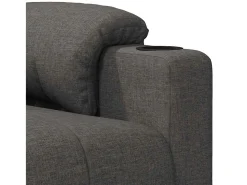 Clearance vidaxl Poltrona de massagens elétrica tecido cinza-escuro Cinzento
