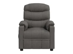 Clearance vidaxl Poltrona de massagens elétrica tecido cinza-escuro Cinzento