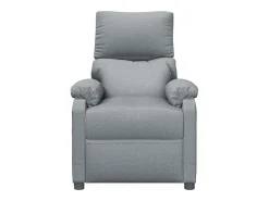Poltrona|vidaxl Poltrona de massagens elétrica tecido -claro Cinzento