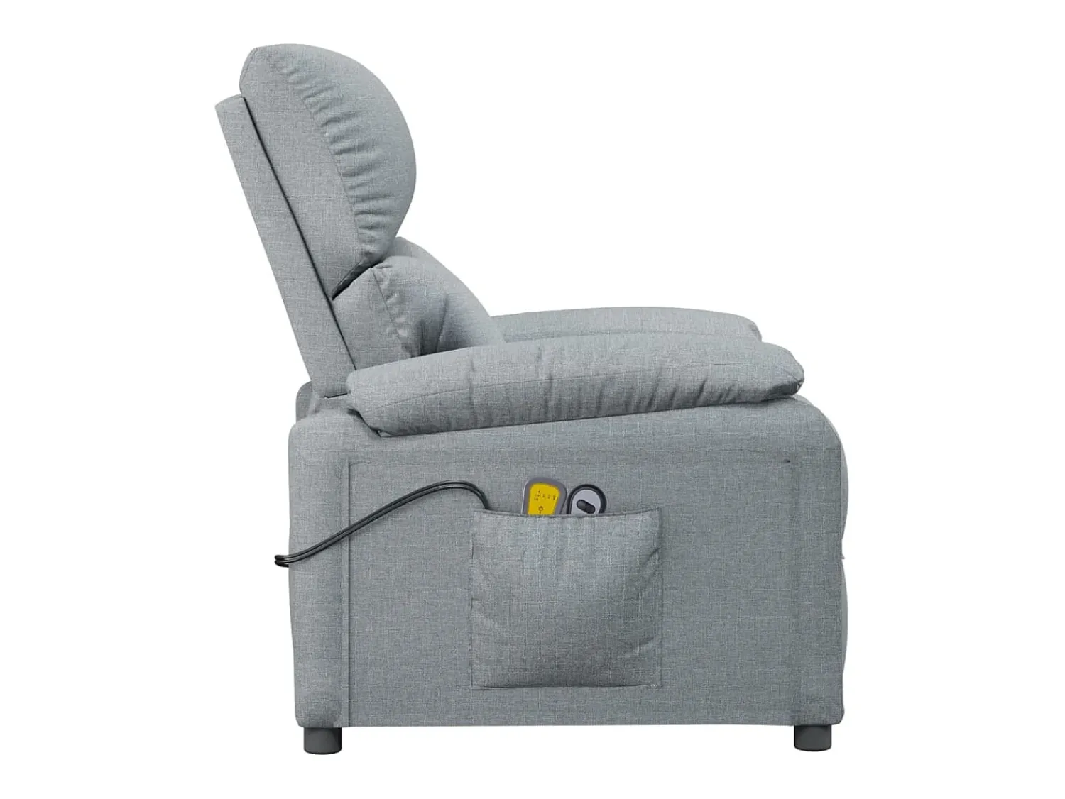 Poltrona|vidaxl Poltrona de massagens elétrica tecido -claro Cinzento