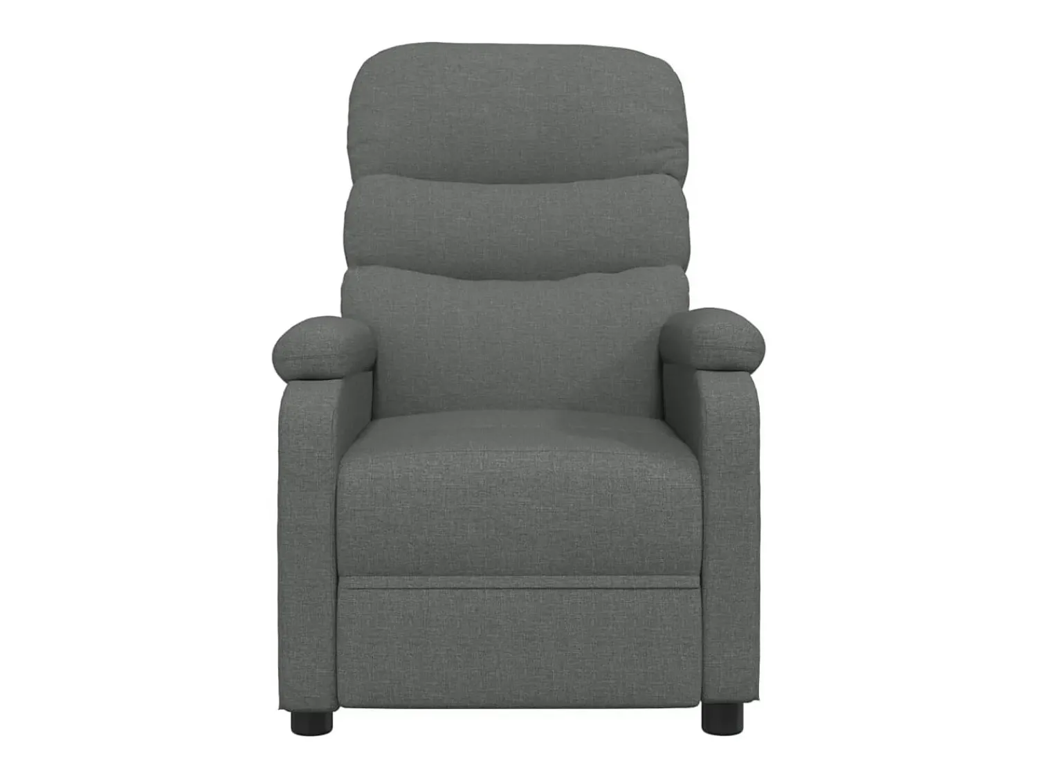 vidaxl Poltrona de massagens elétrica tecido cinza-escuro^ Poltrona