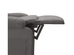 vidaxl Poltrona de massagens elétrica tecido cinza-escuro^ Poltrona