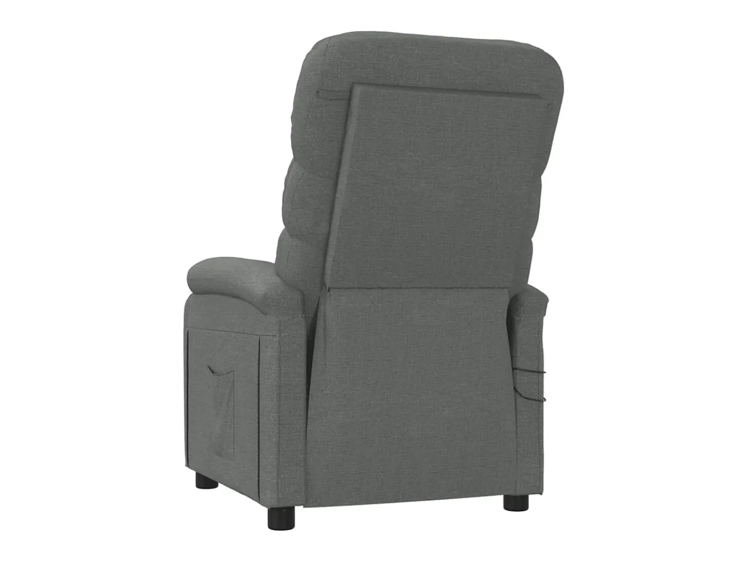 vidaxl Poltrona de massagens elétrica tecido cinza-escuro^ Poltrona