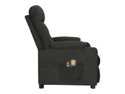 Best vidaxl Poltrona de massagens elétrica tecido Preto