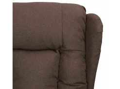 Poltrona|vidaxl Poltrona de massagens elétrica reclinável tecido cinza-acast. Taupe