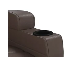 Poltrona|vidaxl Poltrona de massagens elétrica couro artificial Castanho