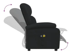 vidaxl Poltrona de massagens elétrica tecido^ Poltrona