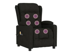vidaxl Poltrona de massagens elétrica tecido^ Poltrona