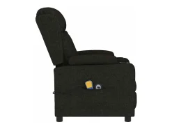 vidaxl Poltrona de massagens elétrica tecido^ Poltrona
