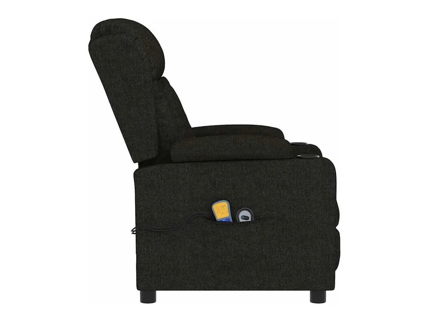 vidaxl Poltrona de massagens elétrica tecido^ Poltrona
