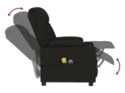 vidaxl Poltrona de massagens elétrica tecido^ Poltrona