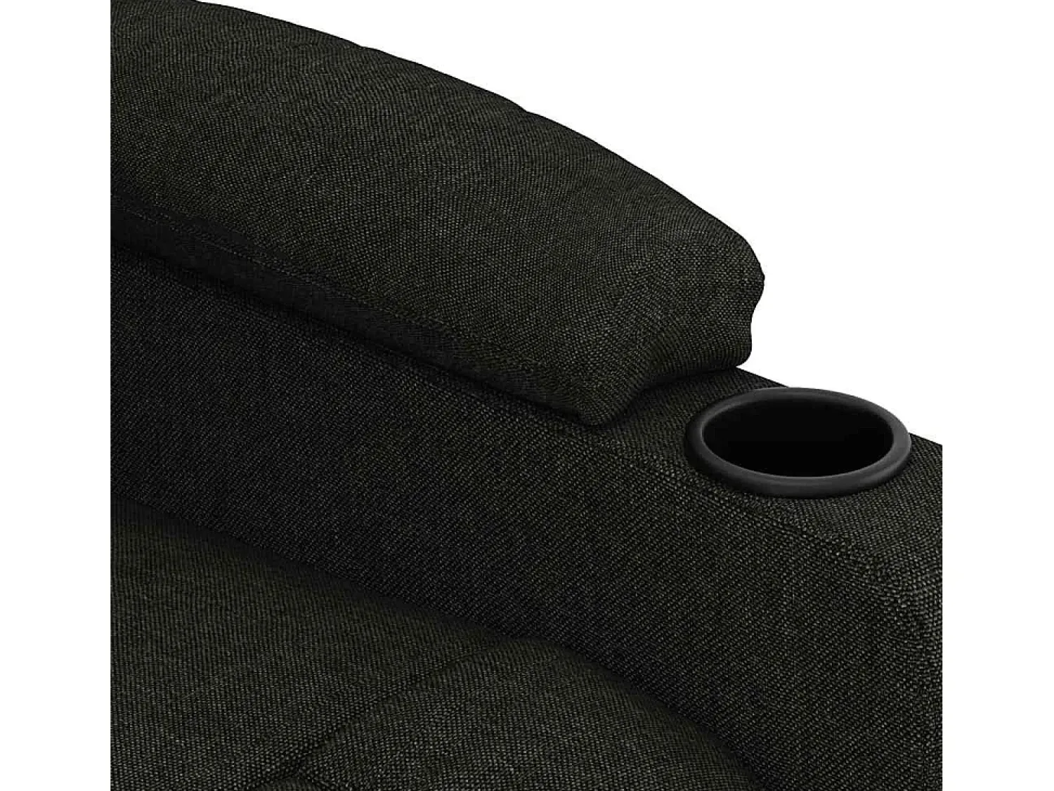 vidaxl Poltrona de massagens elétrica tecido^ Poltrona