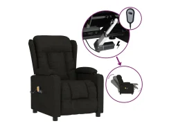 vidaxl Poltrona de massagens elétrica tecido^ Poltrona